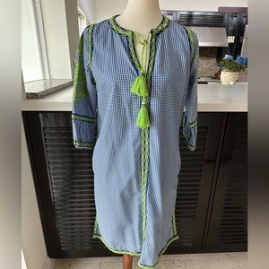 Never worn blue gingham , Gretchen Scott size medium dress